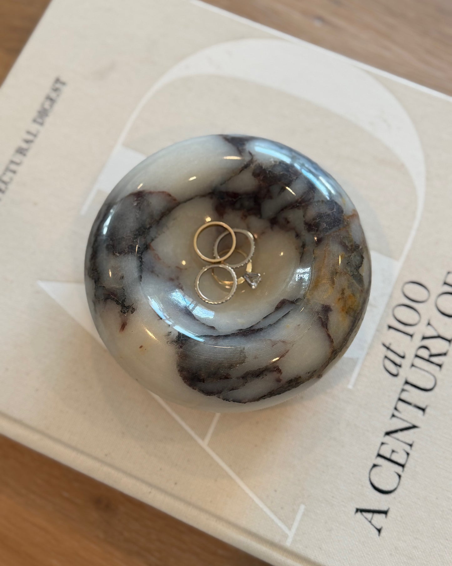 Marble Donut Trinket Dish