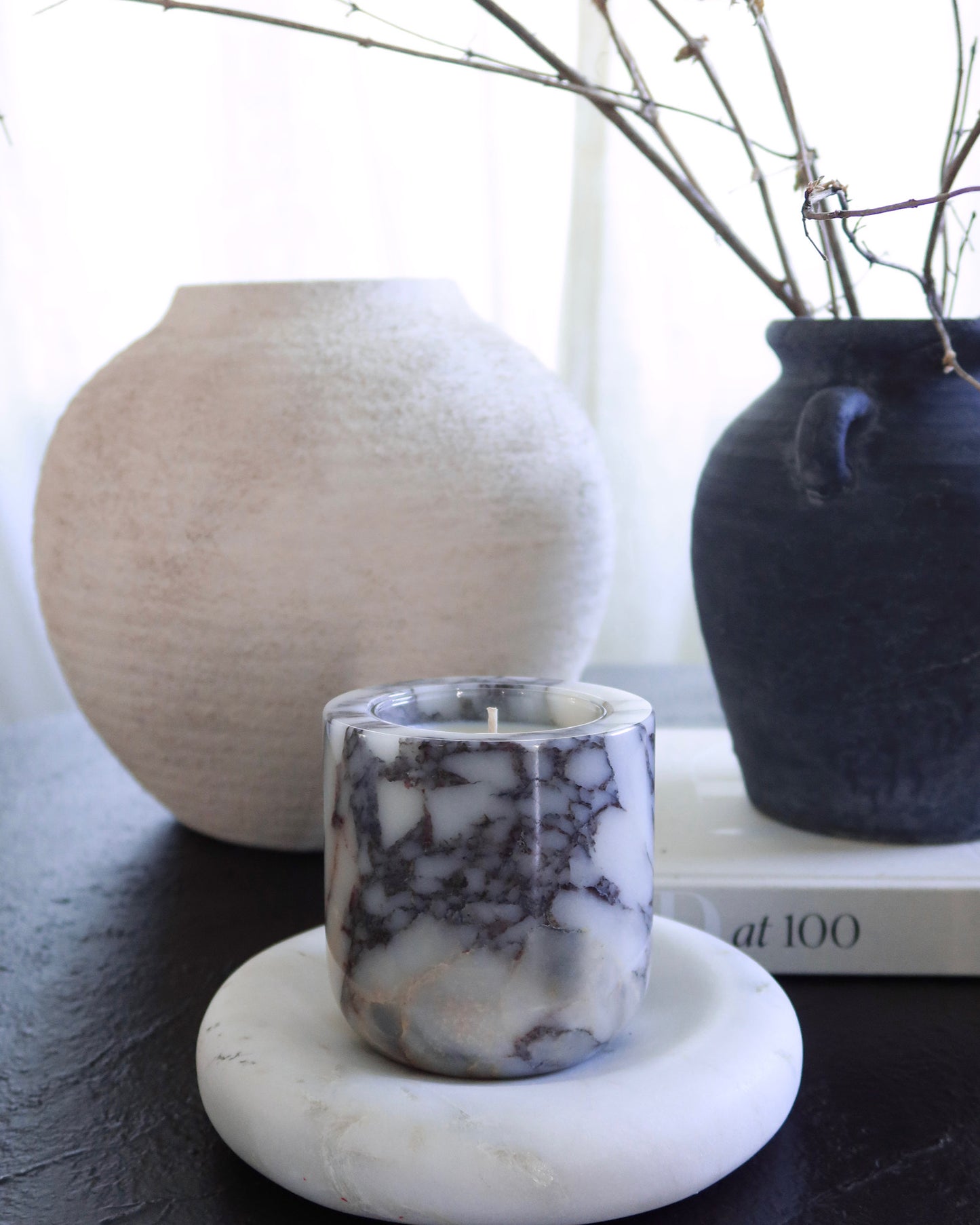 CALACATTA VIOLA MARBLE REFILLABLE CANDLE
