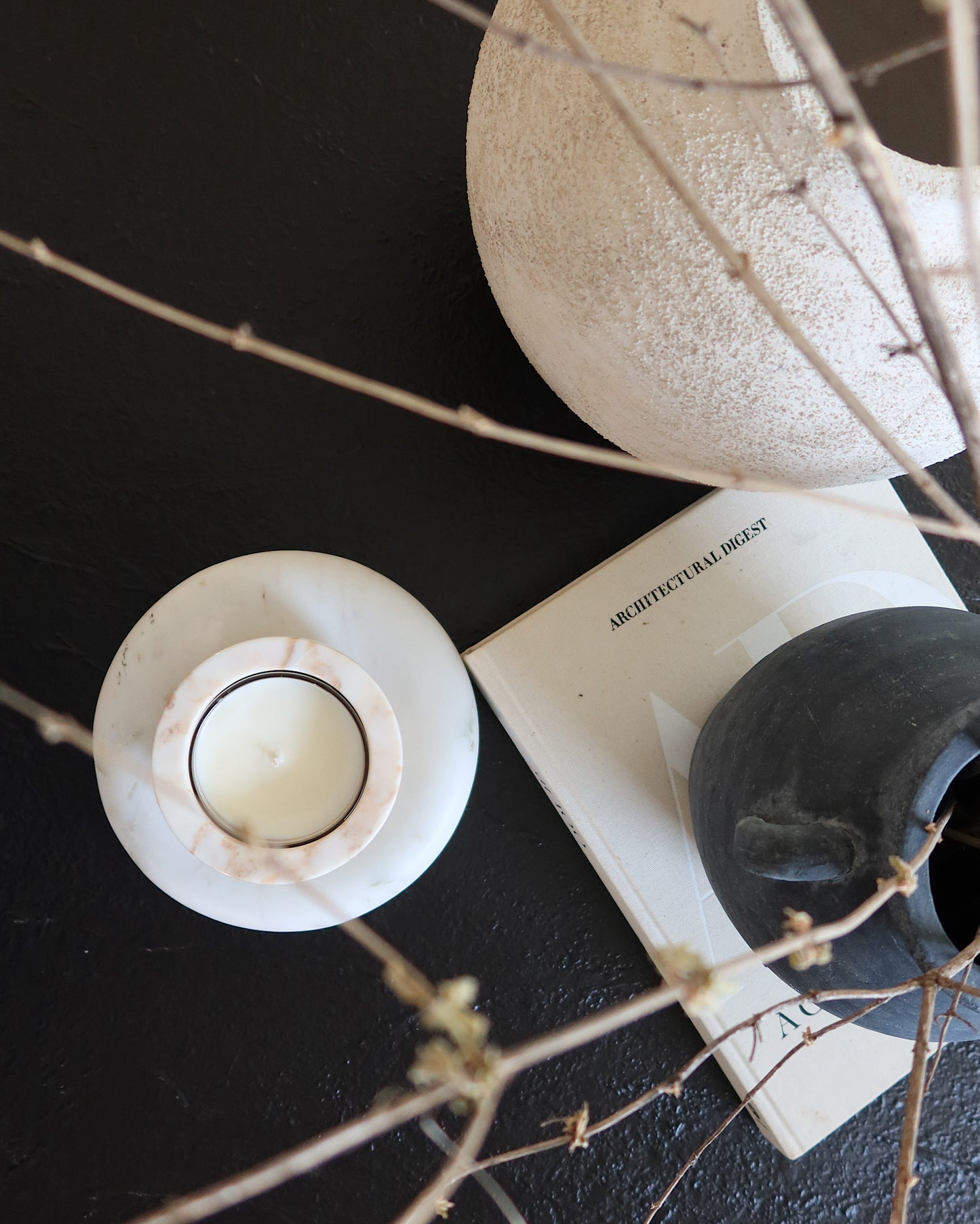 CALACATTA GOLD MARBLE REFILLABLE CANDLE