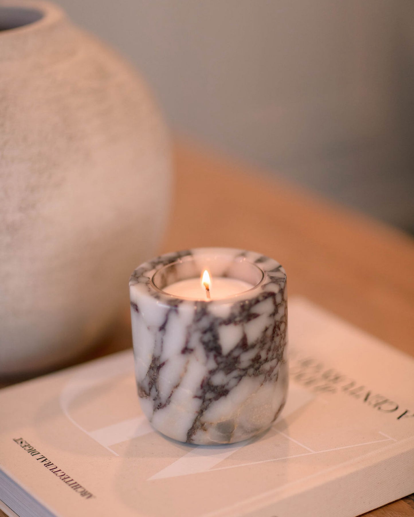 CALACATTA VIOLA MARBLE REFILLABLE CANDLE