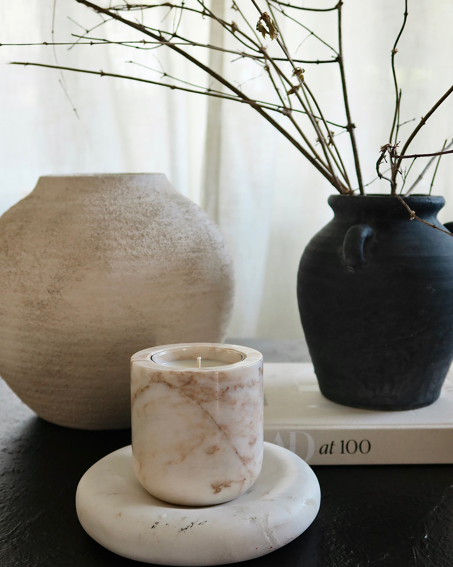 CALACATTA GOLD MARBLE REFILLABLE CANDLE